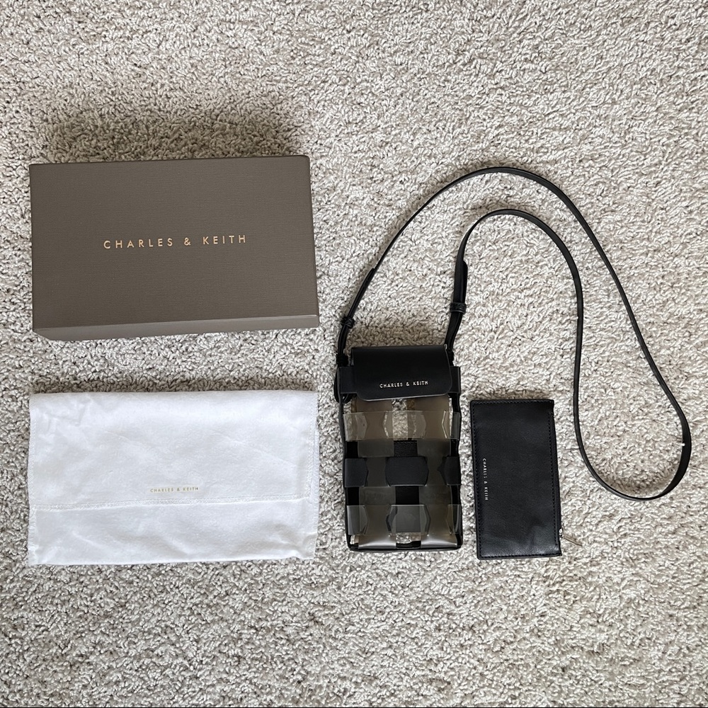 Charles & Keith crossbody phone bag